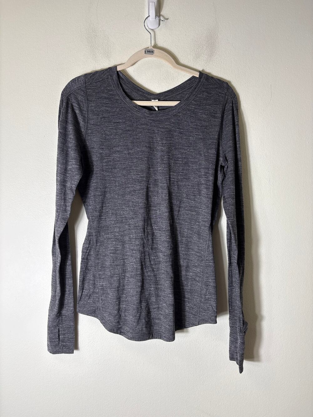 Lululemon Dark Gray Long Sleeve Athletic Shirt Sz 10